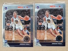 JORDAN POOLE 2019-20 NBA Hoops Premium Stock Rookie Card #223  (2) Two Cards