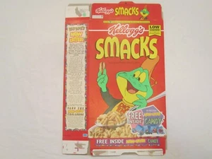 KELLOGG'S Empty Cereal Box 1995 SMACKS Now and Later Candy Ad [Z201d12] - Picture 1 of 2