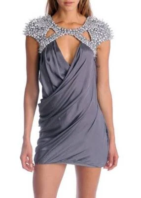 Raro Mini Vestido SASS & BIDE "The Space Above" Lucite con Tachuelas - Talla 8 - $750 Foto 1 de 4