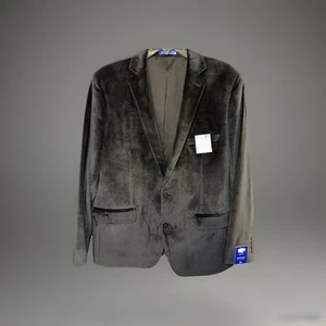 Apt9 Sport Coat Mens 46R Slim Fit Black Solid Polyester Double Vented - Picture 1 of 9