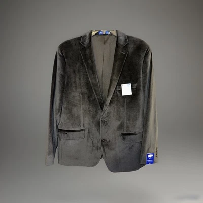 Apt9 Sport Coat Mens 46R Slim Fit Black Solid Polyester Double Vented - Image 1 of 4