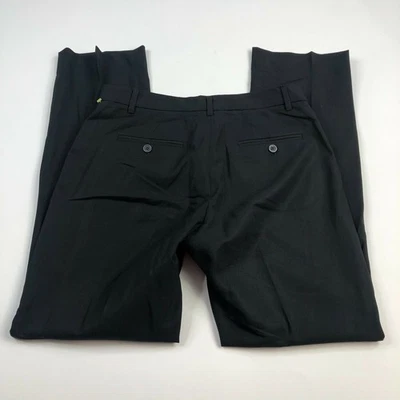 Pantalones de vestir Gunex Italia EE. UU. Talla 10 (31W 30L real) AGUJERO cónico de lana virgen Foto 1 de 4