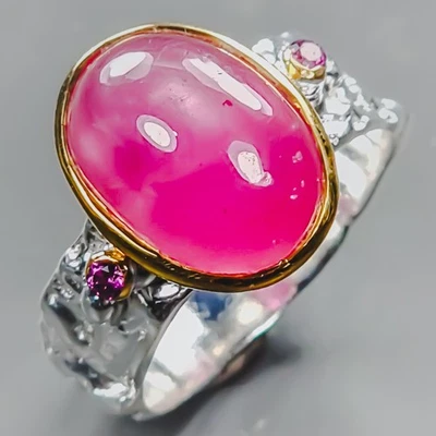 Handmade 8 ct+ Quality gem Ruby Ring 925 Sterling Silver Size 8 /R438882 - Image 1 of 4