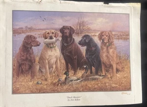 Jim Killen Signed Duck Masters Hunting Dog Print Labrador Retriever Wall Art Fra - Picture 1 of 6