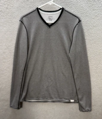 Camisa Patagonia Mujer XL Negra Blanca Rayas Capilene 2 Capas Base Polartec Foto 1 de 4