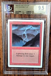 Liightning Bolt BGS 9.5 GEM MINT w/10 sub - Revised 3rd Edition MTG -  Iconic - Picture 1 of 3