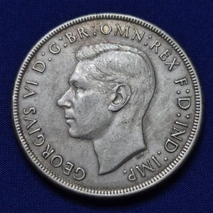 1937 Australia Silver 1 Crown. XF-AU Details. - 1298 - Imagen 1 de 2