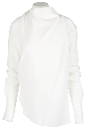 CELINE TOP CREPE AVORIO FR 34 UK 6