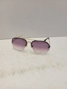 Foster Grant Vintage Purple Tinted Aviator Sunglasses Gold Frames. Frame Bent  - Picture 1 of 12