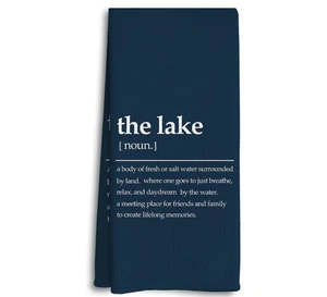 Lake Küchentücher, Lake House Geschenke, dunkelblaue Küchengeschirrtücher, The Lak... - Bild 1 von 6