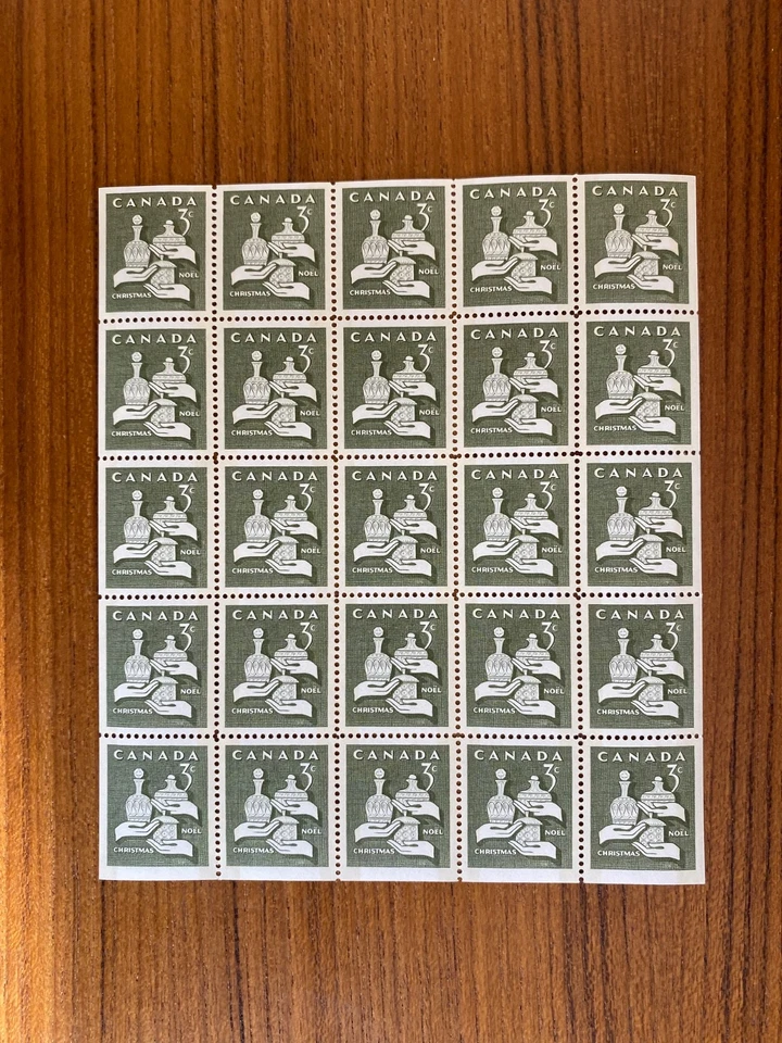 Canada Stamp Miniature Pane - 1965 3c CHRISTMAS GIFTS FROM THE WISE MEN  UT 443q — 第 1/1 张图片