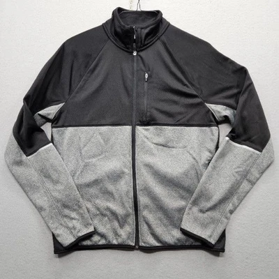 Chaqueta Old Navy Active Para Hombre Talla Mediana Negra Gris Manga Larga Cremallera Completa Foto 1 de 4