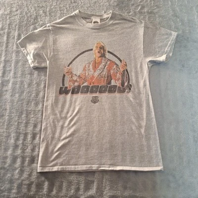 WWE Ric Flair Grey Small Wrestling T-Shirt WOOOOOO! Vintage 2017 Cotton  - Image 1 of 4