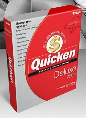 NEW Quicken Deluxe 2004 Windows Personal Finance Software Access & Install CD - Image 1 of 3