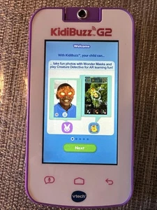 VTech KidiBuzz G2 White/Pink Kids Smart Device Model 1866 Tested - Picture 1 of 15