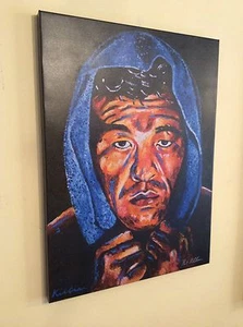 Boxing Arturo Gatti Hand Embellished Canvas Print By Patrick J Killian - Picture 1 of 5