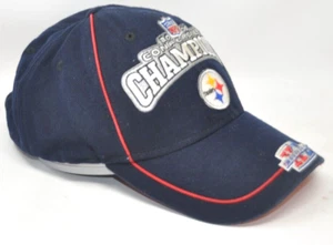Reebok NFL Pittsburgh Steelers Conference 2005 Champions Football Cap Hat Blue - Picture 1 of 5