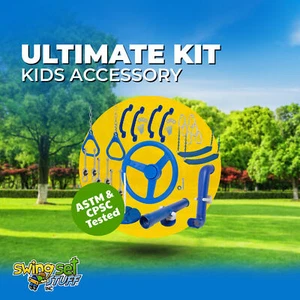 SWING SET STUFF ULTIMATE KIT AZUL patio de recreo fuerte cinturón madera niño trapecio 0258 - Imagen 1 de 8