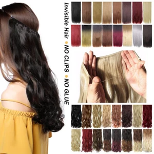 Dip-Dye Ombre schwarz grün rot blau lila unsichtbar Haarteil Haarverlängerung - Bild 1 von 9