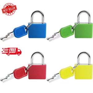 4Pcs Suitcase Lock,4 Colors Mini Padlock with Key Small Locks for Schoolbag Back - Picture 1 of 9