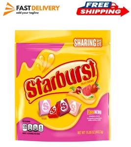 STARBURST FaveREDS Fruit Chews Chewy Candy, Sharing Size, 15.6 oz Bag. - Picture 1 of 7