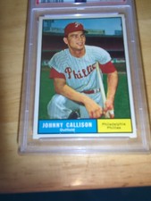 1961 TOPPS #468 JOHNNY CALLISON  Philadelphia Phillies NICE CENTERING PSA 8