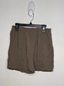 Art Class Pull On Shorts Girls Size Large 10-12 Elastic Waist Olive Green Woven - Picture 1 of 4
