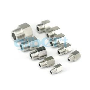 Reduce BSPP BSPT Metric Thread Female-Male 304 Stainless Steel Hex Pipe Fitting - Picture 1 of 84