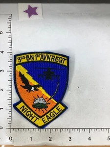 VINTAGE US ARMY AVIATION DET. 3RD BN.1ST AVIATION NIGHT EAGLE SQUADRON PATCH - Picture 1 of 2