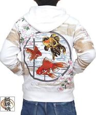 Japanese Pattern Hoodie Sweatshirt Goldfish Embroidery Size 2XL From Japan Rare