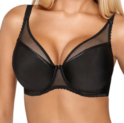 Push up BH schwarz mit Bügel 85B 90B 100B gepolstert mit Einlagen PariPari - Bild 1 von 4