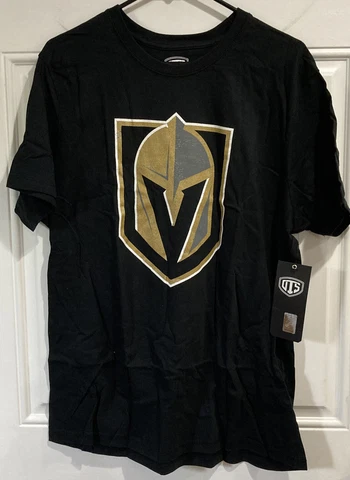 Vegas Golden Knights Hockey NHL Jet Black OTS Men's Rival Tee Shirt Size Large Cover