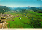 Colorado Co Crested Butte Aerial View Postcard Hote Air Balloon In Flight