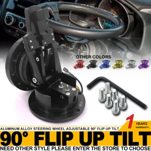 Black Flip Up Tilt safety lock Quick Release System Steering Wheel Hub Boss Kit - Picture 1 of 9