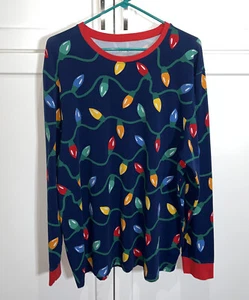 NWOT Pajamagram Women’s Christmas Lights Holiday Pajama Top - Size S - Picture 1 of 3