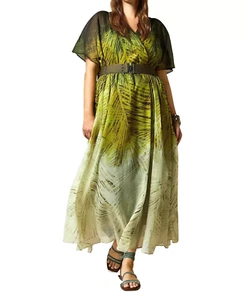 🌟MARINA RINALDI COTTON-SILK Dress Plus size 25-US 16W_ It54_ De46_ Gb20 - Picture 1 of 17