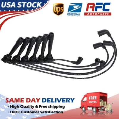 Set of 6 for Hyundai Sonata Santa Fe Tiburon Kia Optima Spark Plug Wires Foto 1 de 4