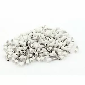 190Pcs White Wire Copper Crimp Insulated Ferrule Pin Cord End Terminals AWG14 - Picture 1 of 4