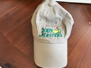 Men's PGA 2009 Masters Khaki Adjustable Cap- Hat - Picture 1 of 2