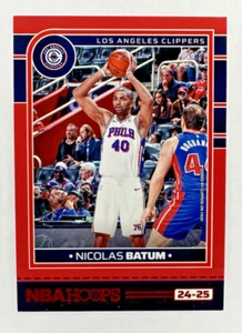 2024-25 Panini NBA Hoops Nicolas Batum #158 Red Parallel 47/75 - Clippers - Imagen 1 de 2