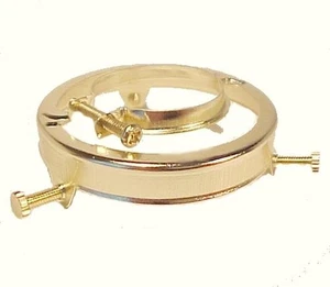 Clamp on 2 1/4 in Bridge Lamp Shade Holder for Metal Socket Brass Plated Steel - Picture 1 of 5
