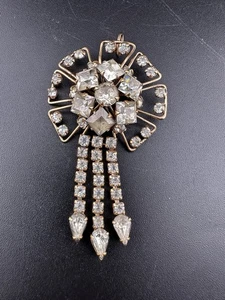 Vintage M&S 1/20 12K G.F. Brosche Strass Anhänger - Bild 1 von 10