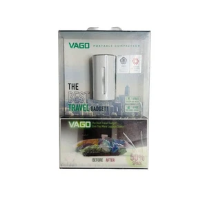 VAGO Tragbarer Kompressor Reise Gadget Gepäck Platzsparer USB Weiß - Bild 1 von 2