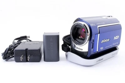 JVC Everio GZ-MG330 Hybrid Camcorder Digital Video Camera 32x optical zoom Blue - Image 1 of 4