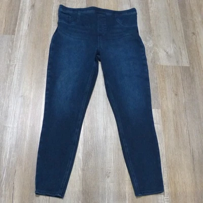 Spanx Womens Jeanish Leggings Jeggings XL Blue Dark Wash Make Skinny Pull On - Image 1 of 4