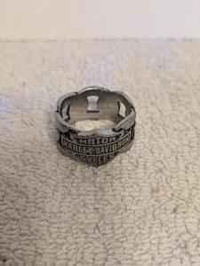Anillo grande Harley Davidson para hombre talla 11-1/2 acero inoxidable - Imagen 1 de 10