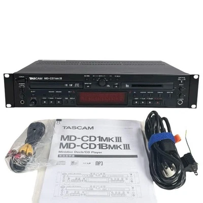 TASCAM MD/CD combination deck MD-CD1MK3 working condition confirmed 2012 black - Image 1 of 4