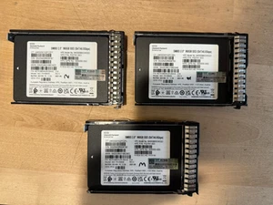 Lot (3) HP OEM SM883 960GB Enterprise Server SSD Drive P02761-003 Wiped Read - Afbeelding 1 van 11