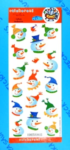 Vintage Hallmark Snowmen Stickers One Sheet - Picture 1 of 4