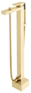 VADO NOTION FLOOR STANDING BATH SHOWER MIXER+KIT BRIGHT GOLD IND-NOT233-BG £2195 - Picture 1 of 2